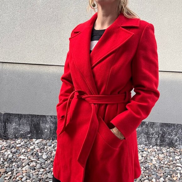 VTG Red Pendleton Wool Classic Trench Coat - Picture 2 of 10